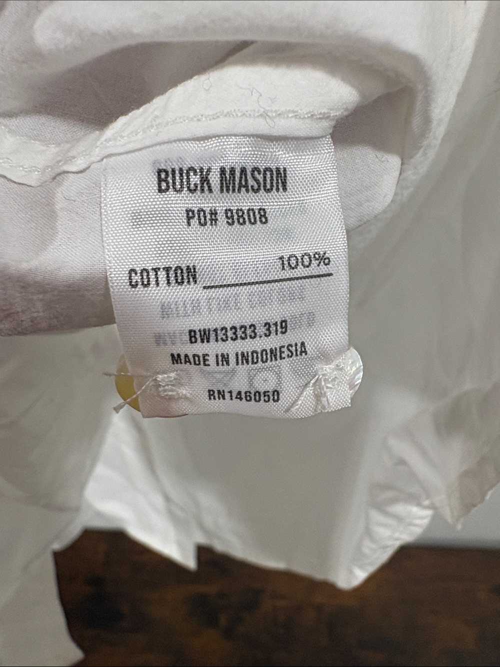 Buck Mason Women’s White Mainstay Cotton Button Down Shirt NWT $148 Medium - Picture 3 of 9